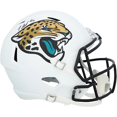 Casque réplique Riddell 2024 Alternate Speed autographié par Travis Hunter des Jaguars de Jacksonville
