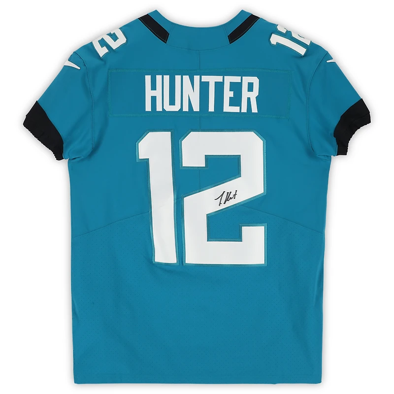 Travis Hunter Jacksonville Jaguars Autographed Teal Nike Elite Jersey