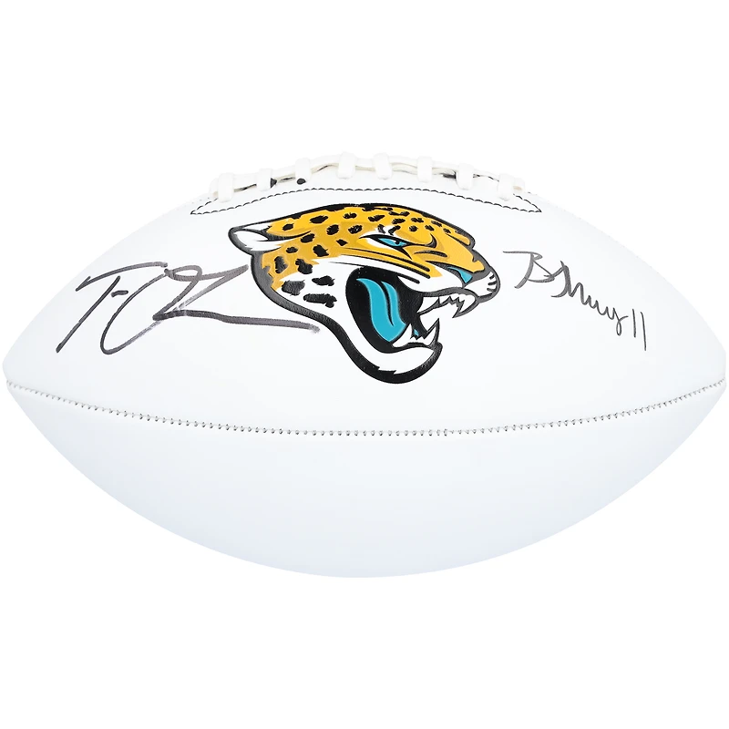 Trevor Lawrence & Brian Thomas Jr. Jacksonville Jaguars Autographed Franklin White Panel Football