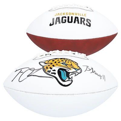 Trevor Lawrence & Brian Thomas Jr. Jacksonville Jaguars Autographed Franklin White Panel Football