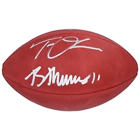 Ballon de football Wilson Duke en couleur autographié par Trevor Lawrence et Brian Thomas Jr. des Jaguars de Jacksonville