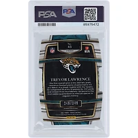 Trevor Lawrence Jacksonville Jaguars 2021 Panini Select Die-Cut Neon Green Prizm #43 #246/349 PSA Authenticated 10 Rookie Card 