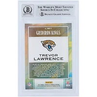 Carte de recrue 9/10 authentifiée signée Trevor Lawrence Jacksonville Jaguars Panini Chronicles Donruss Gridiron Kings Pink #GK-1 Beckett Fanatics