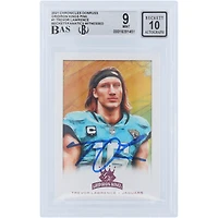 Carte de recrue 9/10 authentifiée signée Trevor Lawrence Jacksonville Jaguars Panini Chronicles Donruss Gridiron Kings Pink #GK-1 Beckett Fanatics