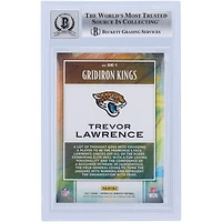 Trevor Lawrence Jacksonville Jaguars Autographed 2021 Panini Chronicles Gridiron Kings #GK-1 Beckett Fanatics Witnessed Authenticated 10 Rookie Card