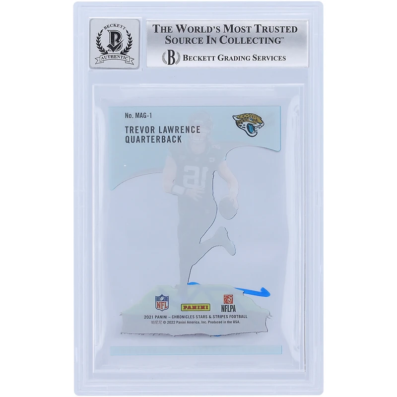 Carte de recrue 10 authentifiée signée Trevor Lawrence Jacksonville Jaguars Panini Chronicles Magnitude #MAG-1 2021 Beckett Fanatics