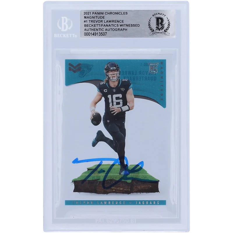 Trevor Lawrence Jacksonville Jaguars Autographed 2021 Panini Chronicles Magnitude #MAG-1 Beckett Fanatics Witnessed Authenticated Rookie Card
