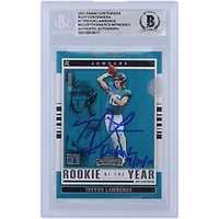 Trevor Lawrence Jacksonville Jaguars Autographed 2021 Panini Contenders ROTY Contenders #ROY-TLR Beckett Fanatics Witnessed Authenticated Rookie Card with "NFL Debut 9/12/21" Inscription
