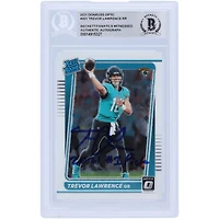 Trevor Lawrence Jacksonville Jaguars Autographed 2021 Panini Donruss Optic Rated Rookie #201 Beckett Fanatics Witnessed Authenticated Rookie Card with "2021 #1 Pick" Inscription