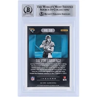 Carte de recrue autographiée de Trevor Lawrence (Jaguars de Jacksonville) 2021 Panini Illusions Emerald n° 59, certifiée Beckett Fanatics Witnessed 10