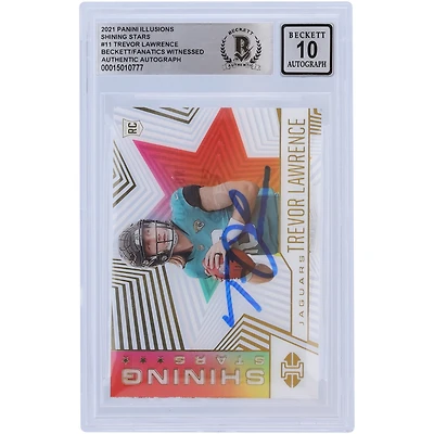 Carte de recrue authentifiée 10 de Beckett Fanatics #SS-11 de 2021 signée par Trevor Lawrence Jacksonville Jaguars