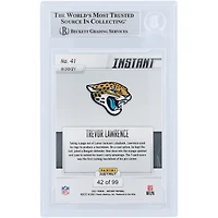 Carte de recrue authentifiée Panini Instant NFL 2021 autographiée par Trevor Lawrence Jacksonville Jaguars #41 #42/99 Beckett Fanatics