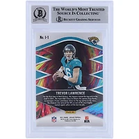Trevor Lawrence Jacksonville Jaguars Autographié Panini Mosaic 2021 Introductions #I-1 Beckett Fanatics Witnessed Authenticated 10 Rookie Card