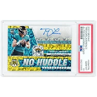 Trevor Lawrence Jacksonville Jaguars Autographed 2021 Panini Mosaic No Huddle Gold Prizm #ANH-TRL #8/10 PSA Authenticated 10 Rookie Card