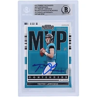 Carte de recrue authentifiée par Fanatics Witnessed, signée par Trevor Lawrence, des Jaguars de Jacksonville (édition 2021 Panini MVP Contenders #MVP-TLA).