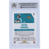 Carte de recrue Panini Phoenix Fire Burst #101 autographiée 2021 de Trevor Lawrence Jacksonville Jaguars Beckett Fanatics a été témoin d'une authentification 10