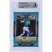 Trevor Lawrence Jacksonville Jaguars Autographed 2021 Panini Playbook #101 Beckett Fanatics Witnessed Authenticated Rookie Card