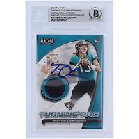 Carte Rookie 10 authentifiée signée par Trevor Lawrence Jacksonville Jaguars, relique des éliminatoires 2021 de Panini Turning Pro #TP-TLR Beckett Fanatics