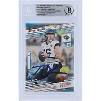 Trevor Lawrence Jacksonville Jaguars Autographié 2021 Panini Prestige Mise à jour #201 Beckett Fanatics A Vu Authentifié Rookie Card