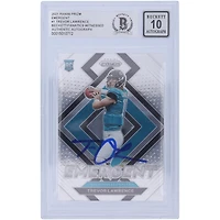 Carte de recrue Panini Prizm 1 Emergent #E-1 2021 autographiée par Trevor Lawrence Jacksonville Jaguars Beckett Fanatics Witnessed Authenticated 10 Rookie