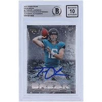 Carte de recrue Panini Prizm Break #PB-6 2021 autographiée par Trevor Lawrence Jacksonville Jaguars, vue par les fanatiques de Beckett, numéro 10 authentifiée