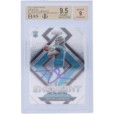 Carte de recrue 9,5/9 authentifiée 2021 Panini Prizm Emergent #E-1 Beckett Fanatics Witnessed 9.5/9 - Sous-grades 9,5/9,5/9,5/9