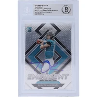 Carte de recrue authentifiée signée Trevor Lawrence Jacksonville Jaguars Panini Prizm Emergent #E-1 2021 Beckett Fanatics