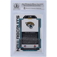 Trevor Lawrence Jacksonville Jaguars a autographié la nouvelle recrue Panini Prizm 2021 #NR-1 Beckett Fanatics a été témoin d'une carte de recrue authentifiée 10