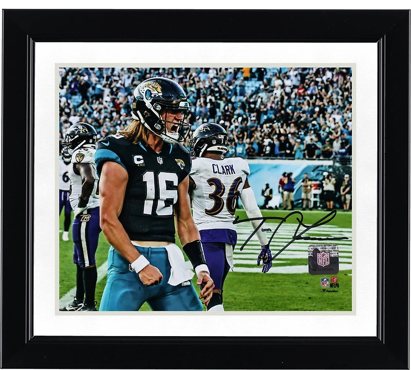 Trevor Lawrence Jacksonville Jaguars Autographed 8" x 10" In the Rain Photograph
