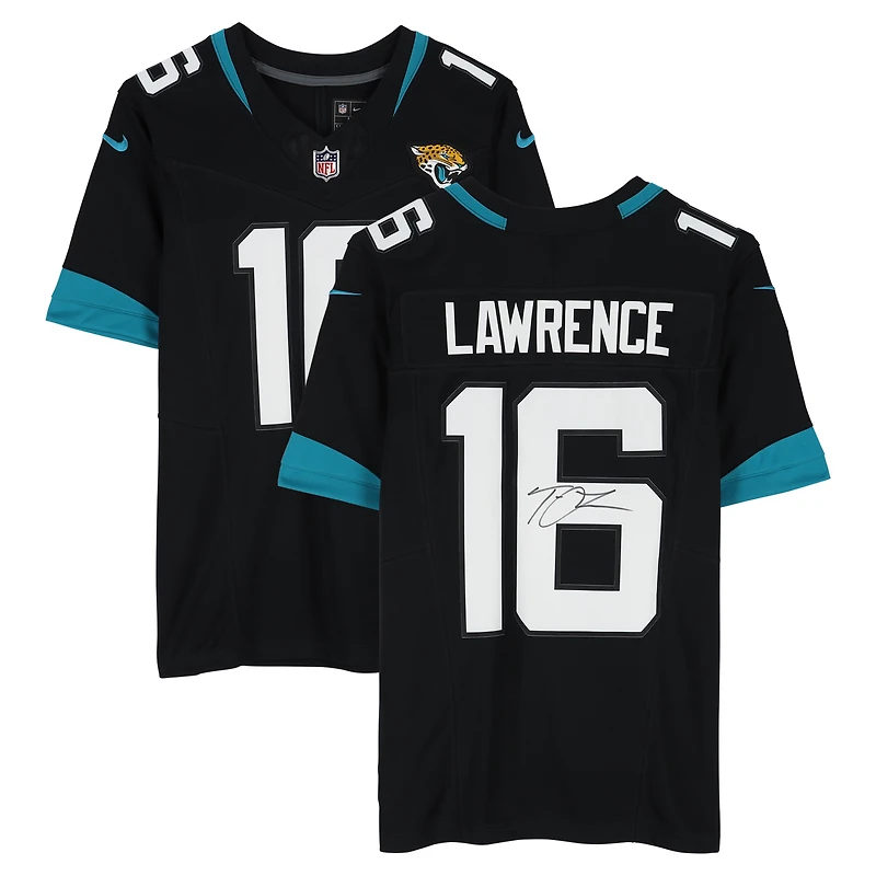 Maillot Nike Vapor F.U.S.E. noir en édition limitée, autographié par Trevor Lawrence des Jaguars de Jacksonville
