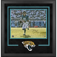 Trevor Lawrence Jacksonville Jaguars Autographed Deluxe Framed 16" x 20" Horizontal Teal Jersey Rollout Photograph 