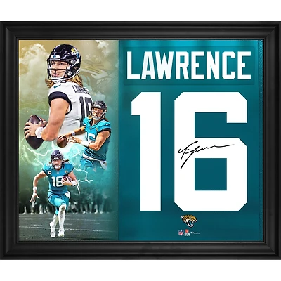 Trevor Lawrence Jacksonville Jaguars Autographed Framed 20" x 24" Jersey Number Collage