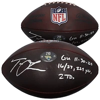 Trevor Lawrence Jacksonville Jaguars Autographed Game-Used Football vs. Tennessee Titans on November 30, 2025 with Multiple Inscriptions - #210