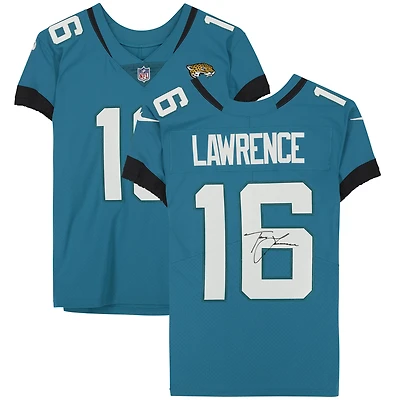 Maillot Nike Teal Elite autographié par Trevor Lawrence des Jaguars de Jacksonville