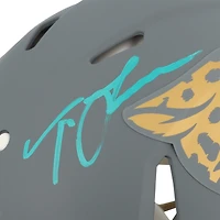 Trevor Lawrence Jacksonville Jaguars Autographed Riddell 2024 Slate Speed Authentic Helmet with "Duuuval" Inscription