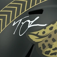 Casque réplique Riddell Speed ​​2025 Salute To Service autographié par Trevor Lawrence des Jaguars de Jacksonville