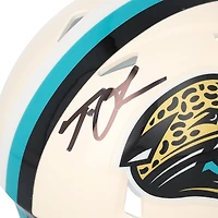 Casque Riddell Retro Speed ​​Mini autographié par Trevor Lawrence, joueur des Jaguars de Jacksonville