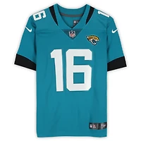 Maillot Nike Limited turquoise autographié par Trevor Lawrence des Jaguars de Jacksonville