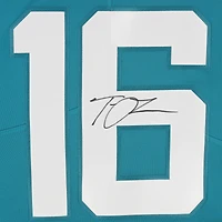 Maillot Nike Limited turquoise autographié par Trevor Lawrence des Jaguars de Jacksonville