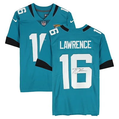 Trevor Lawrence Jacksonville Jaguars Autographed Teal Nike Limited Jersey  