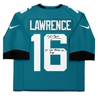 Trevor Lawrence Jacksonville Jaguars Autographed Teal Nike Limited Jersey with "It Was Always the Jags" Inscription
