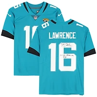 Maillot Nike Jacksonville Jaguars autographié par Trevor Lawrence en édition limitée bleu sarcelle avec inscription « It Was Always the Jags »