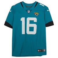 Maillot Nike Teal Limited dédicacé par Trevor Lawrence des Jacksonville Jaguars