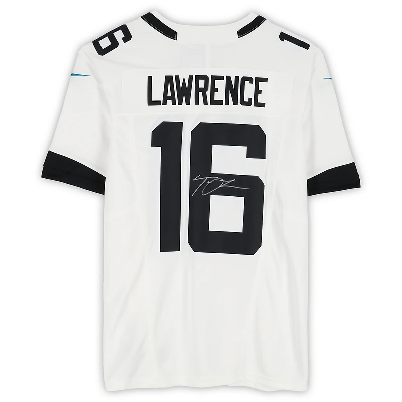 Maillot Nike Vapor F.U.S.E. blanc en édition limitée, autographié par Trevor Lawrence des Jaguars de Jacksonville