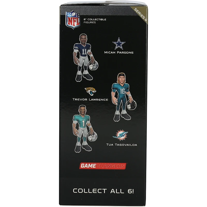 Trevor Lawrence Jacksonville Jaguars Série 4 GameChangers Rare Variante de couleur unie Figurine en vinyle 6"