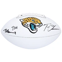 Ballon de football américain Franklin White Panel autographié par Trevor Lawrence, Travis Hunter et Brian Thomas Jr. des Jaguars de Jacksonville