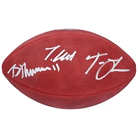 Ballon de football américain Wilson Duke en couleur, autographié par Trevor Lawrence, Travis Hunter et Brian Thomas Jr. des Jaguars de Jacksonville