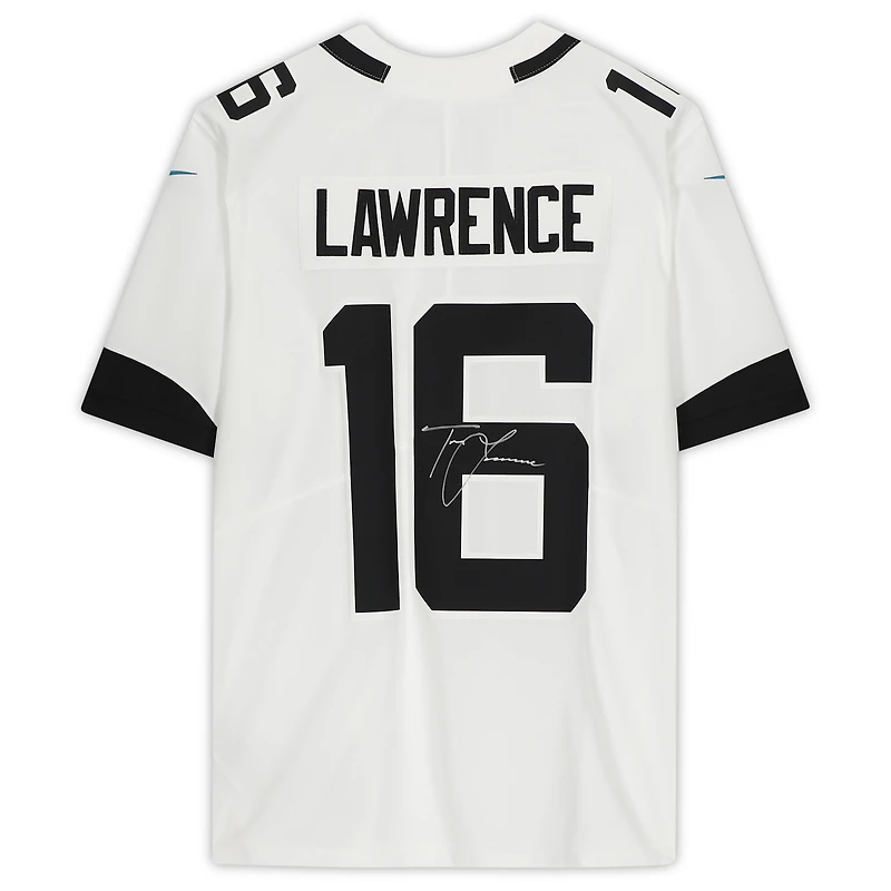 Maillot Nike dédicacé par Trevor Lawrence White des Jacksonville Jaguars