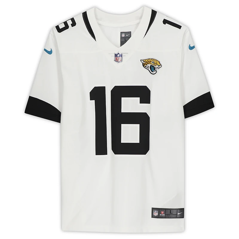 Maillot Nike dédicacé par Trevor Lawrence White des Jacksonville Jaguars