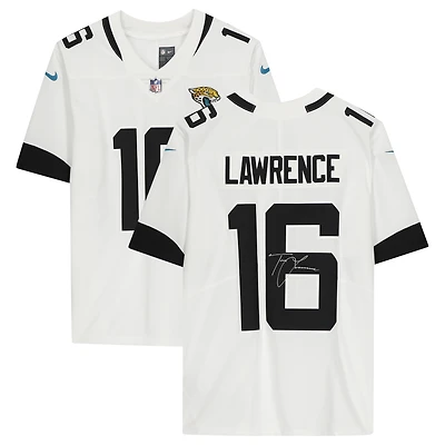 Maillot Nike dédicacé par Trevor Lawrence White des Jacksonville Jaguars